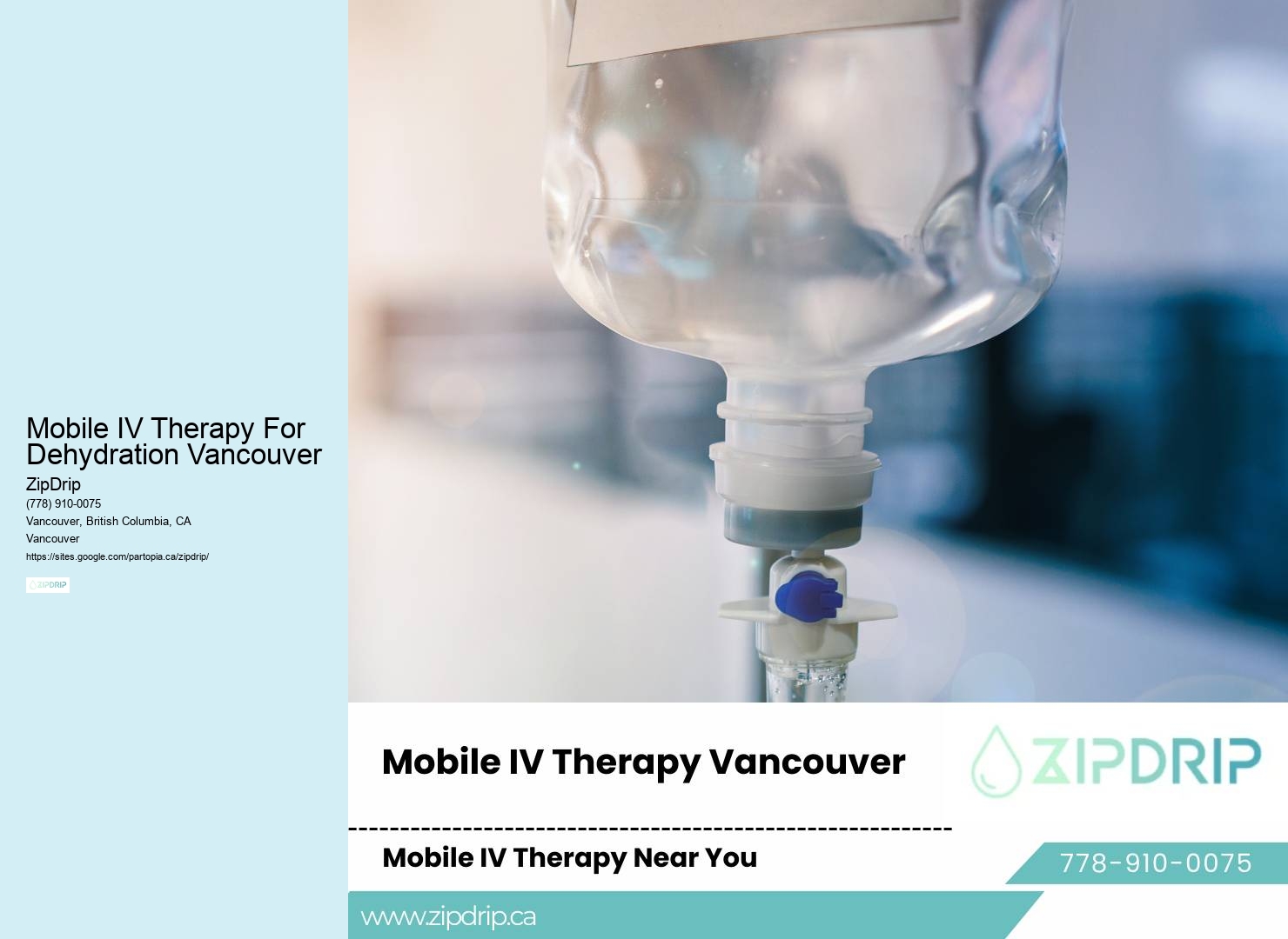 Mobile IV Therapy For Dehydration Vancouver Mobile IV Treatment For Seniors