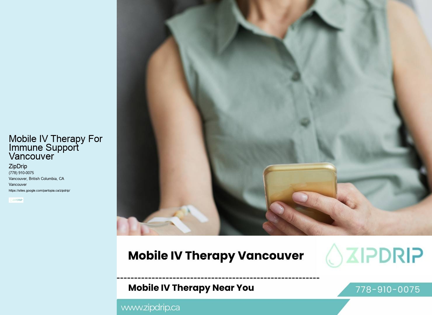 Mobile IV Therapy For Immune Support Vancouver IV Therapy Specialists