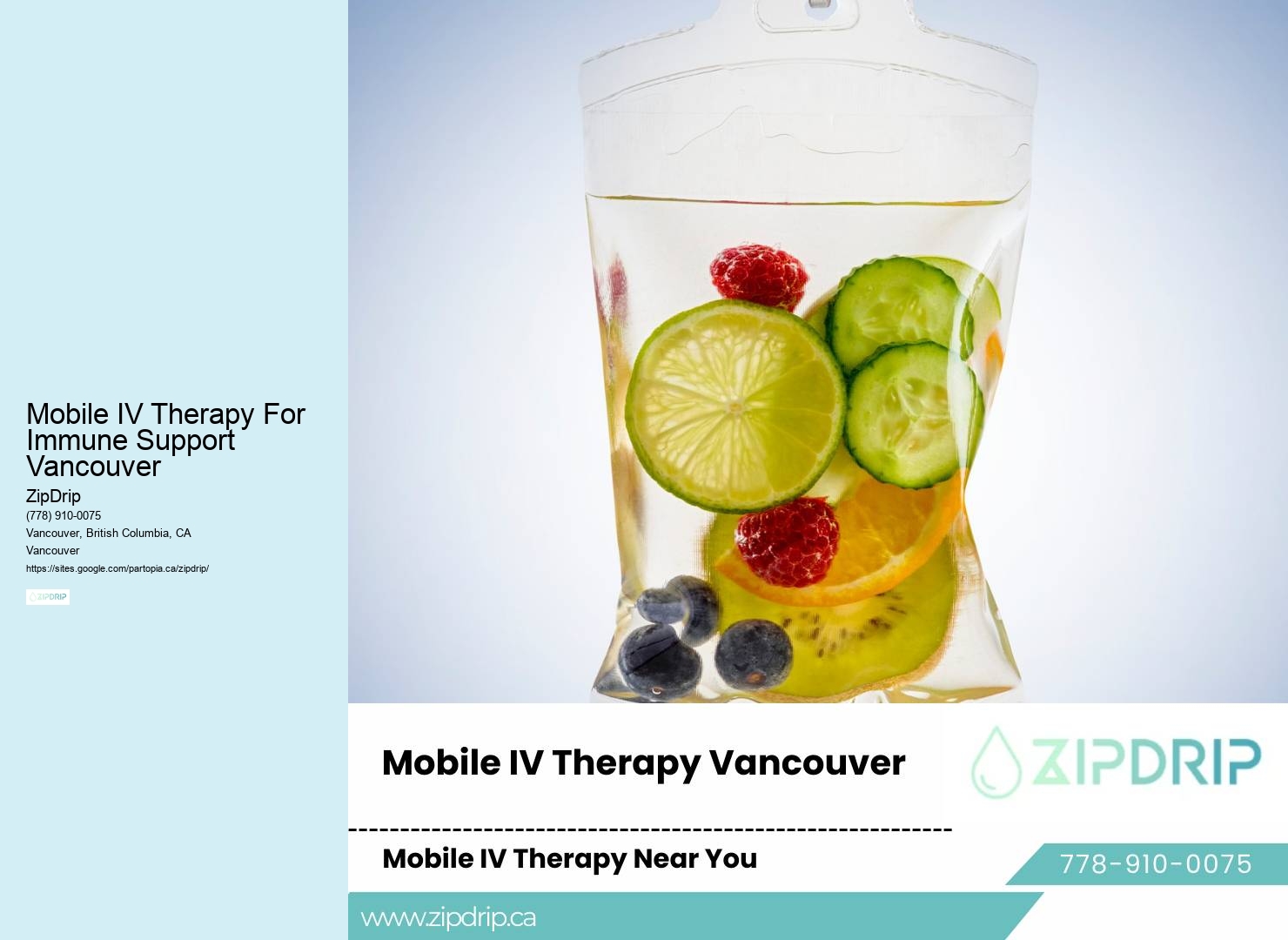 Personalized Mobile IV Therapy Mobile IV Therapy For Immune Support Vancouver