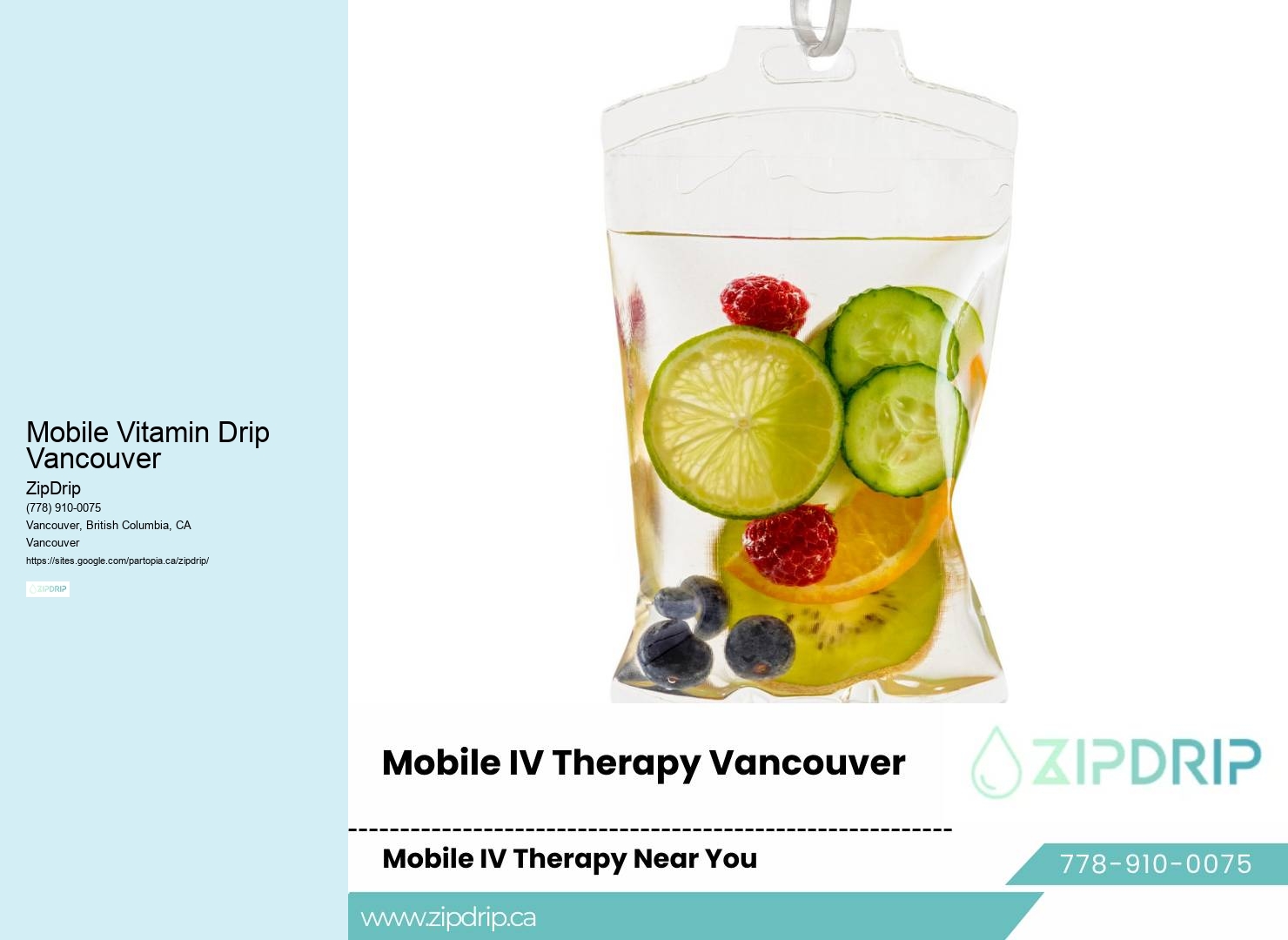 Mobile IV Therapy for Wellness Mobile Vitamin Drip Vancouver