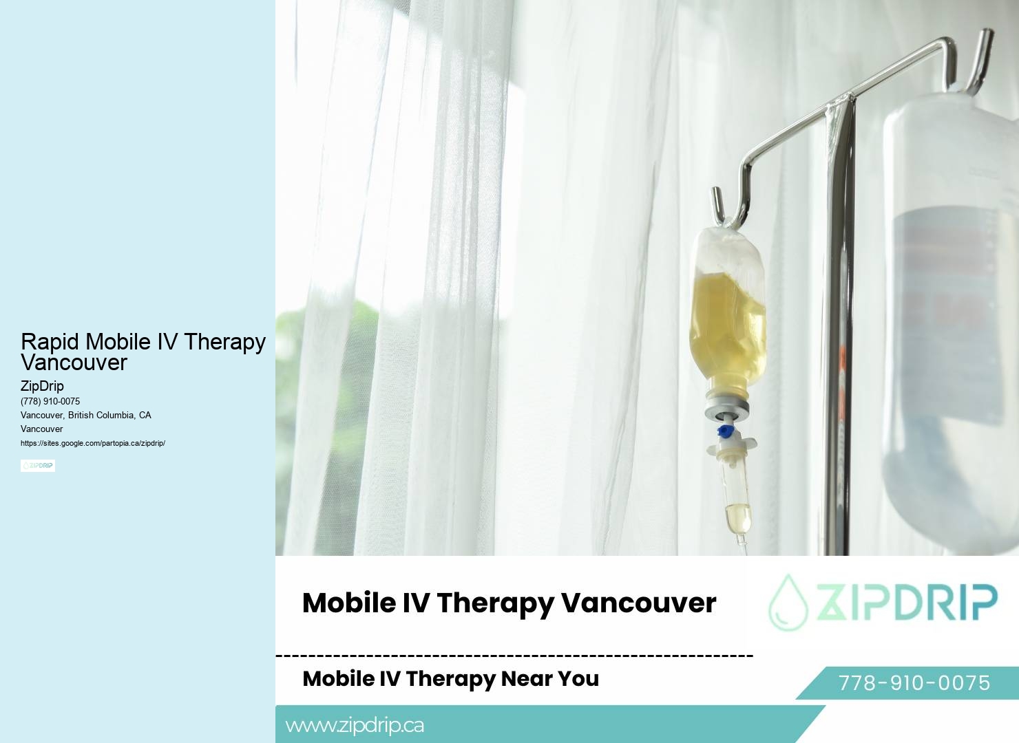 Rapid Mobile IV Therapy Vancouver IV Therapy for Chronic Conditions