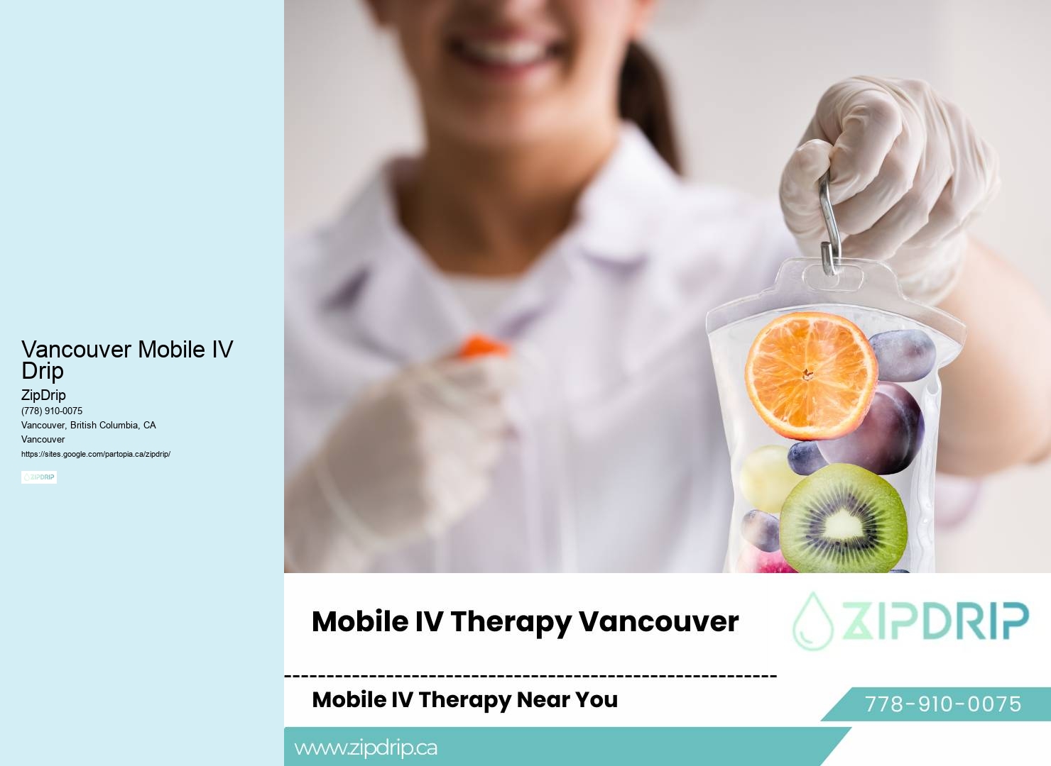 On-Demand Vitamin Infusions Vancouver Mobile IV Drip