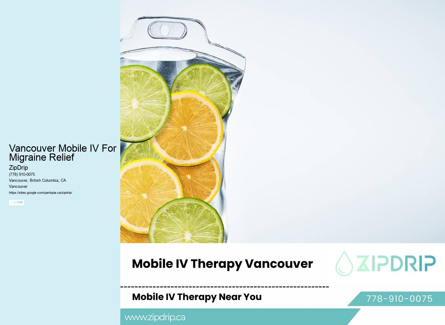 Mobile IV Therapy for Recovery Vancouver Mobile IV For Migraine Relief