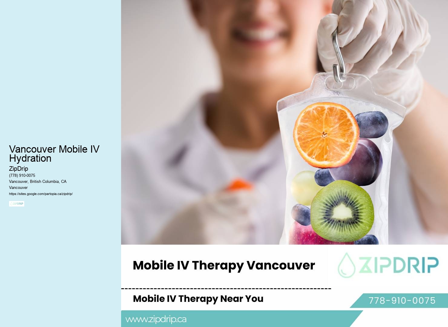 Mobile IV Hydration Service Vancouver Mobile IV Hydration