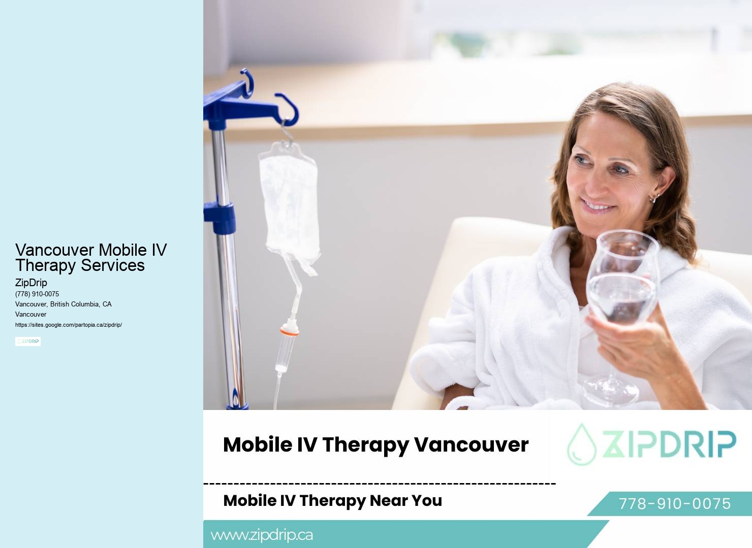 IV Drip Therapy for Wellness Vancouver Mobile IV Therapy Services
