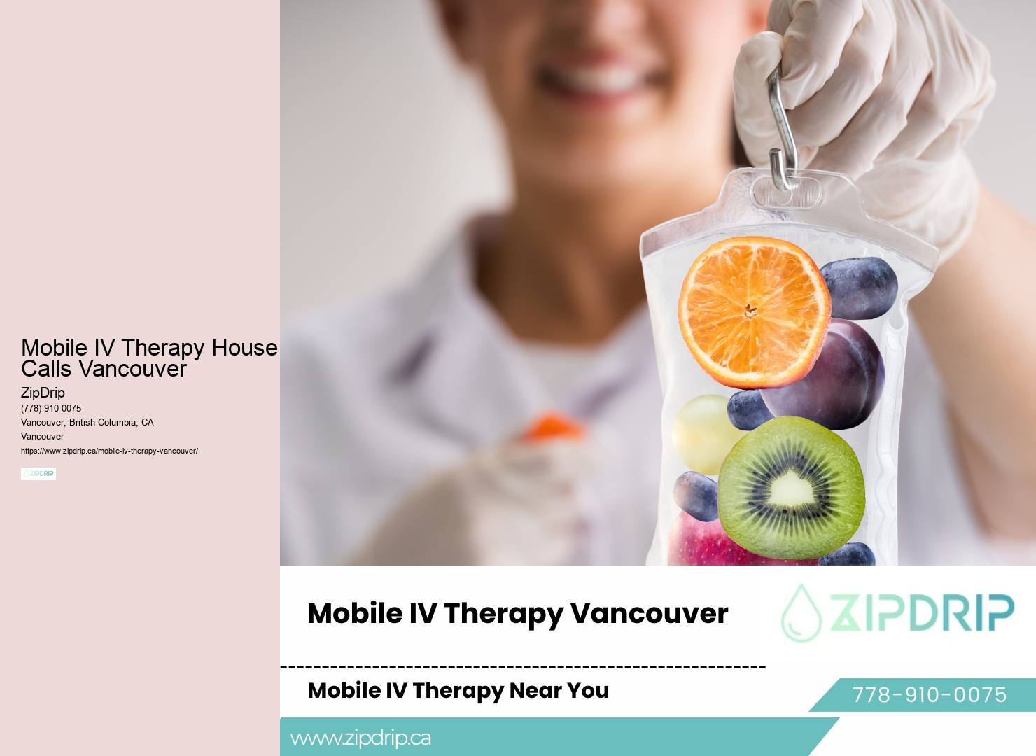On-Demand IV Hydration Mobile IV Therapy House Calls Vancouver