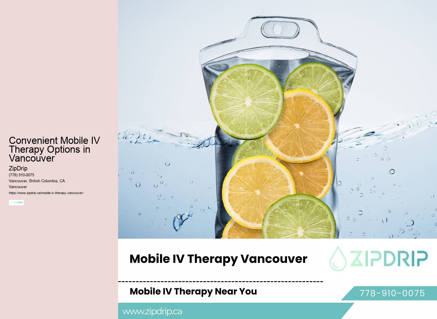 On-the-go IV therapy delivered to you Vancouver