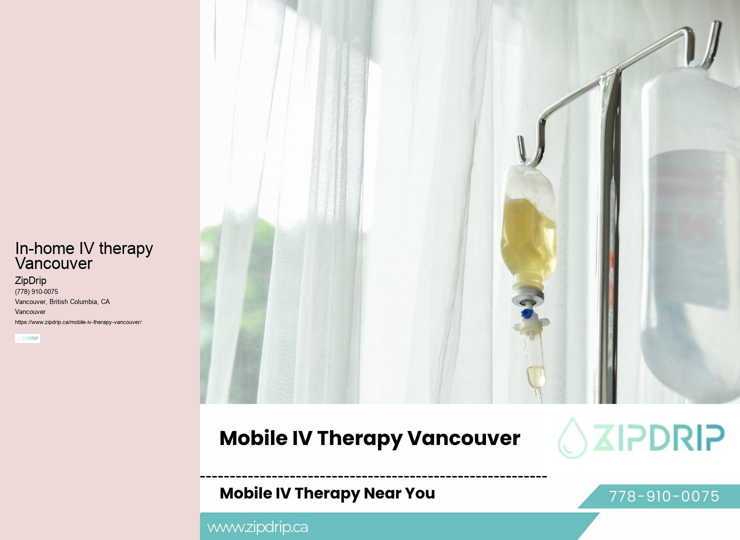 Portable IV Therapy Vancouver