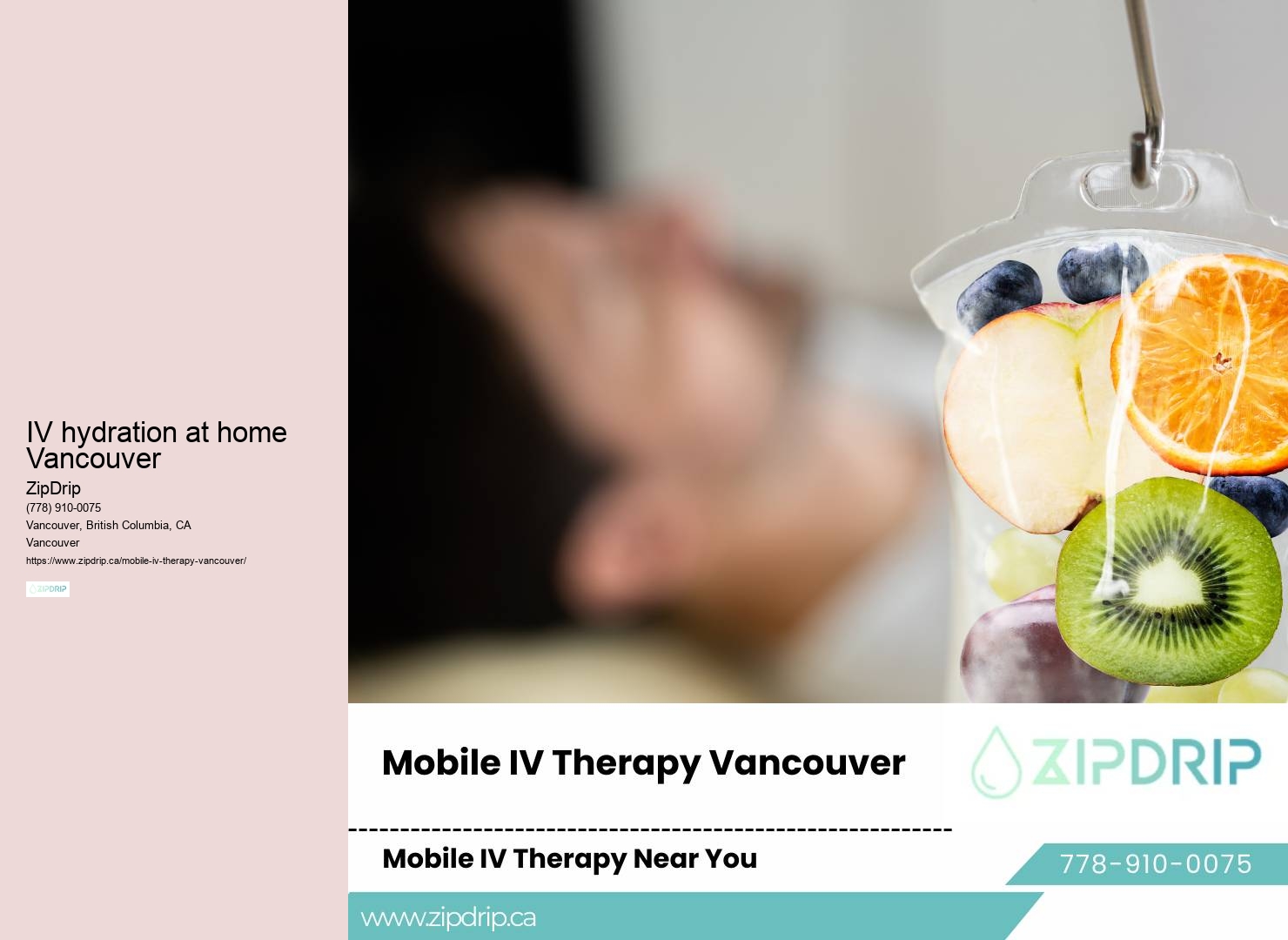 Customized IV Drip Therapy in Vancouver