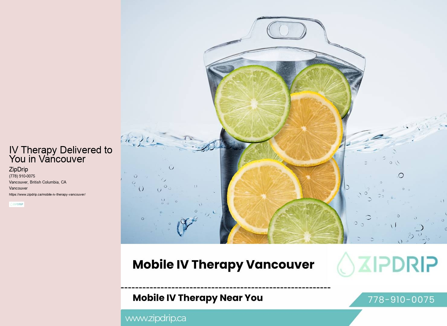 Flexible Mobile Intravenous Hydration Therapy Vancouver