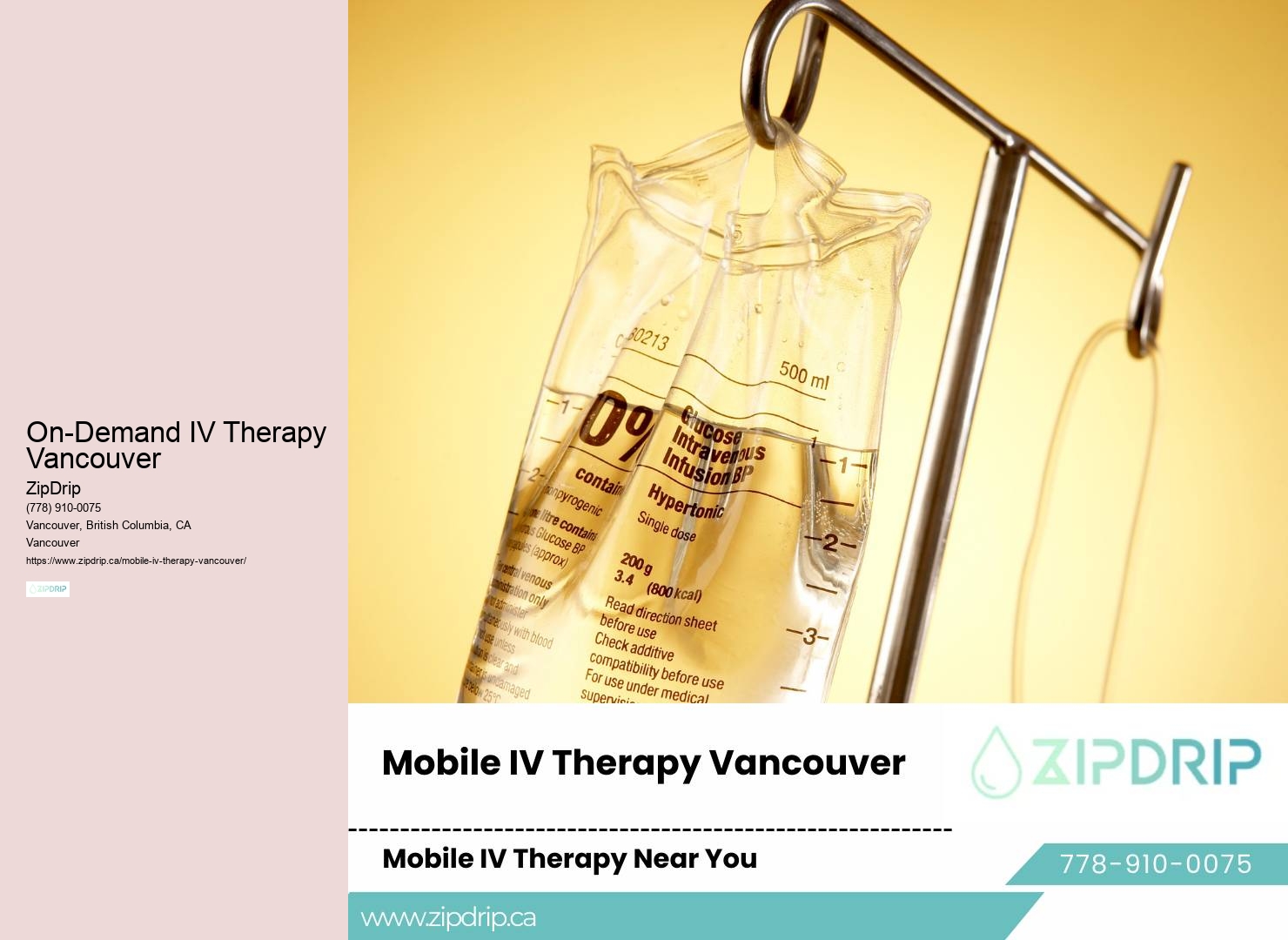 State-of-the-art IV Hydration on Wheels in Vancouver