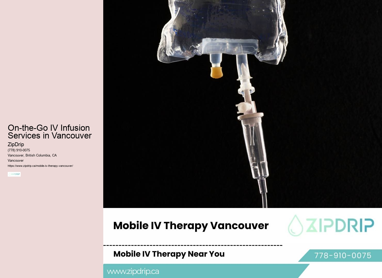 Vancouver IV hydration drip therapy