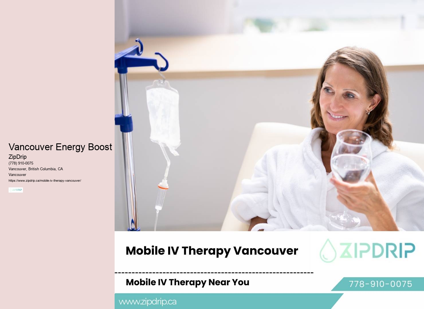 Mobile IV drip infusion therapy Vancouver