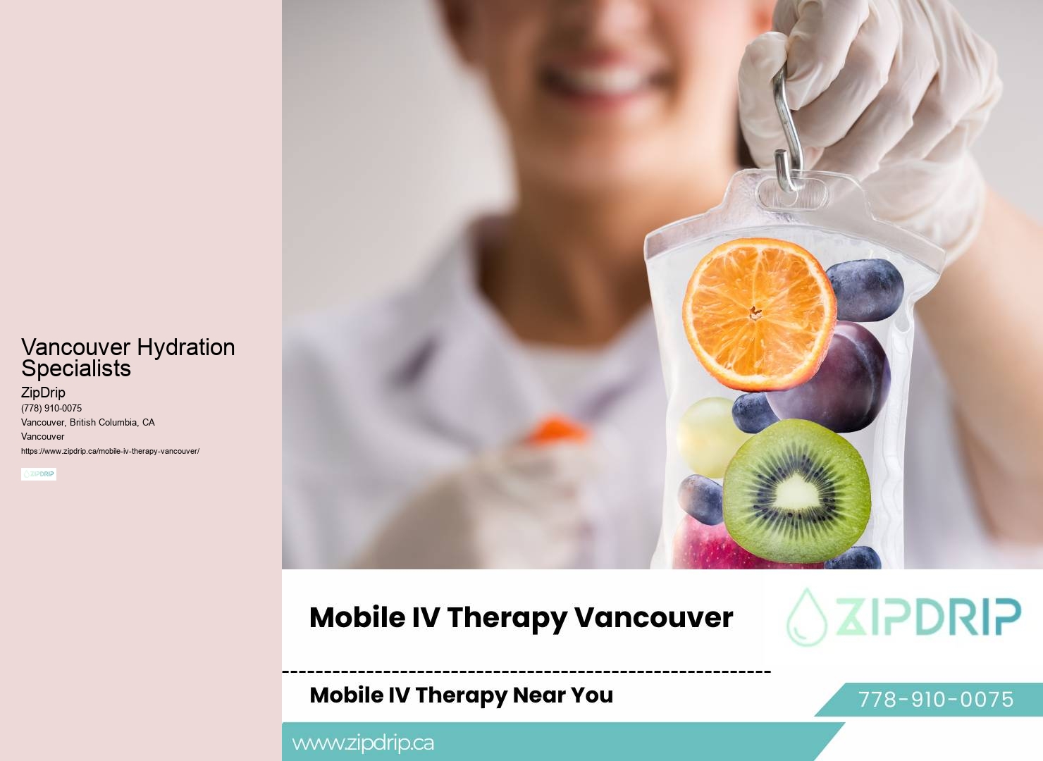 IV infusion drip therapy Vancouver