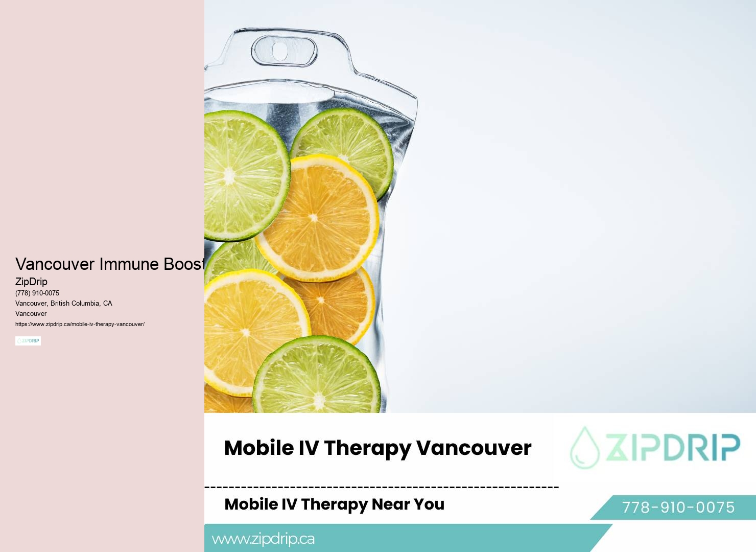 Mobile IV drip infusion Vancouver