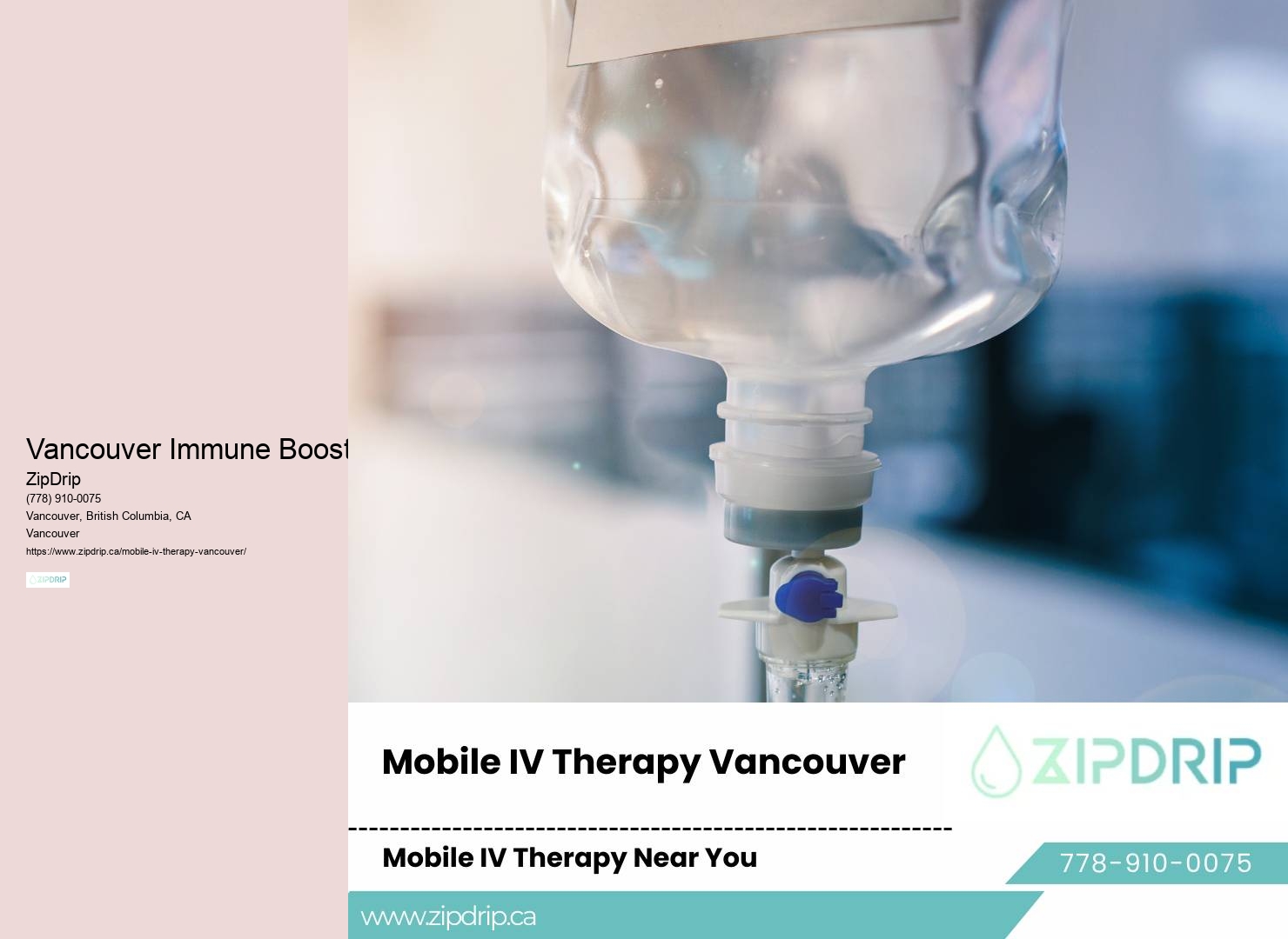 Vancouver IV hydration infusion services