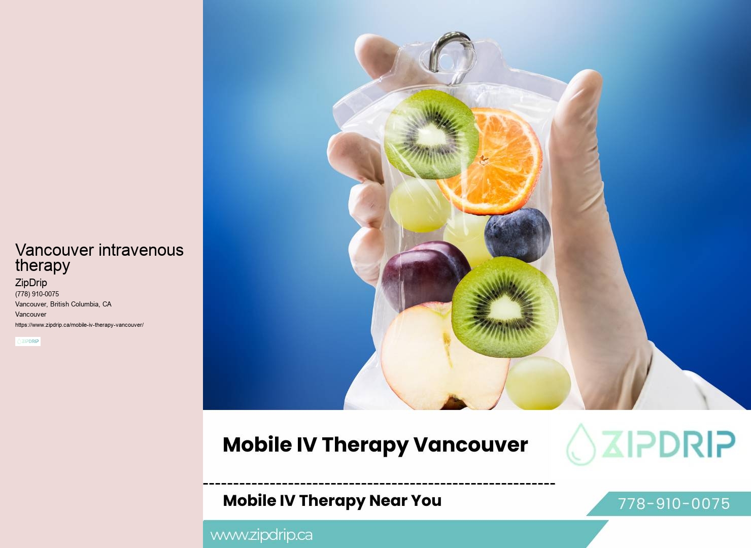 Vancouver IV hydration drip infusion