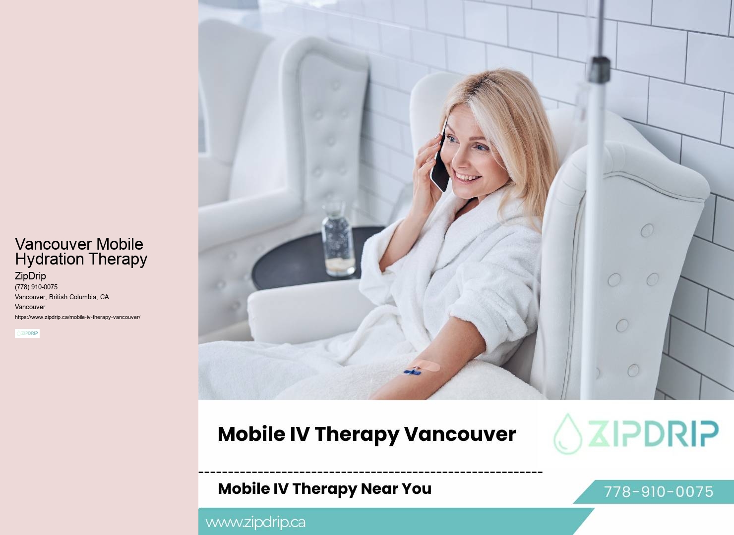 Mobile IV hydration infusion Vancouver