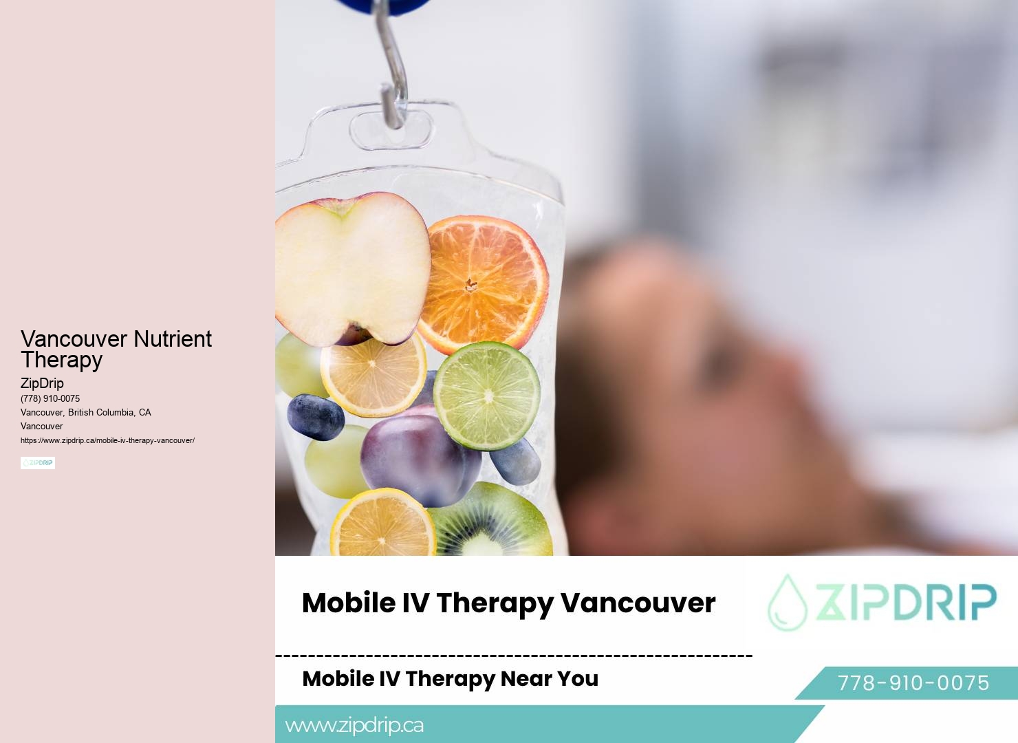 IV Therapy On-the-Go in Vancouver
