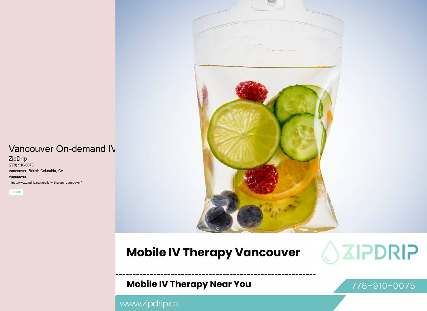 IV infusion delivered to your door Vancouver
