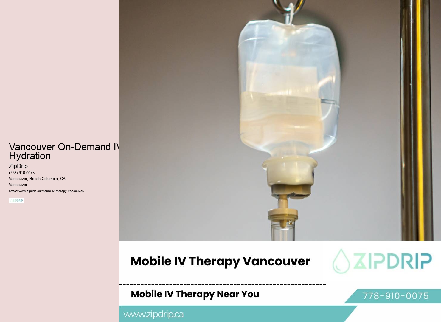 Mobile IV hydration infusion Vancouver
