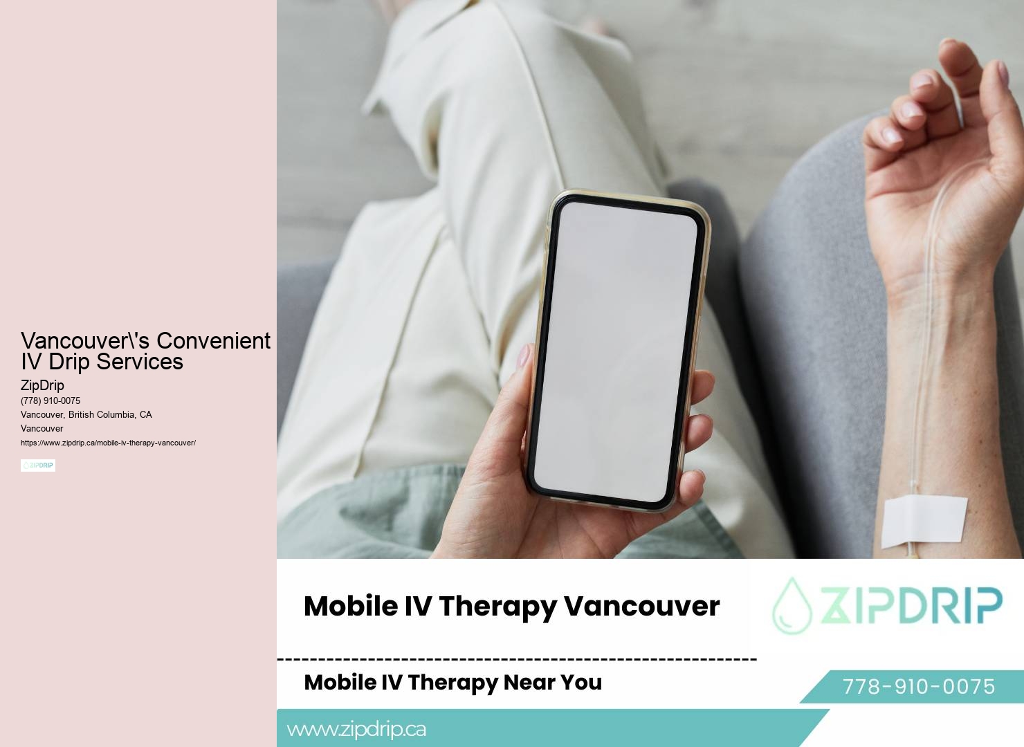 Vancouver's Convenient IV Drip Services