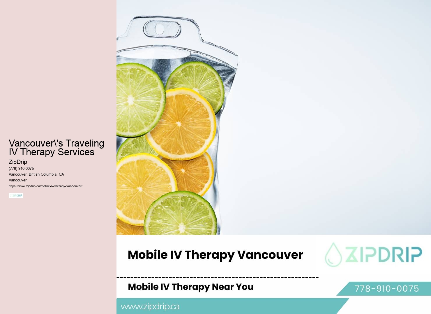 Mobile IV Infusion Therapy Vancouver