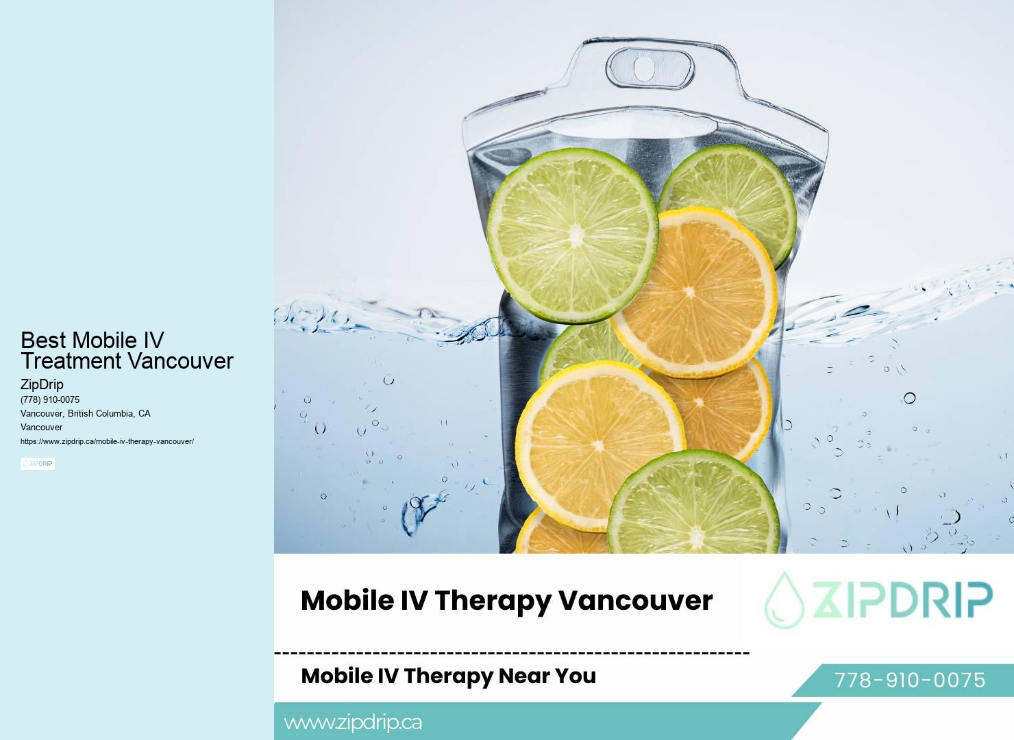 Mobile IV Therapy for Wellness Best Mobile IV Treatment Vancouver