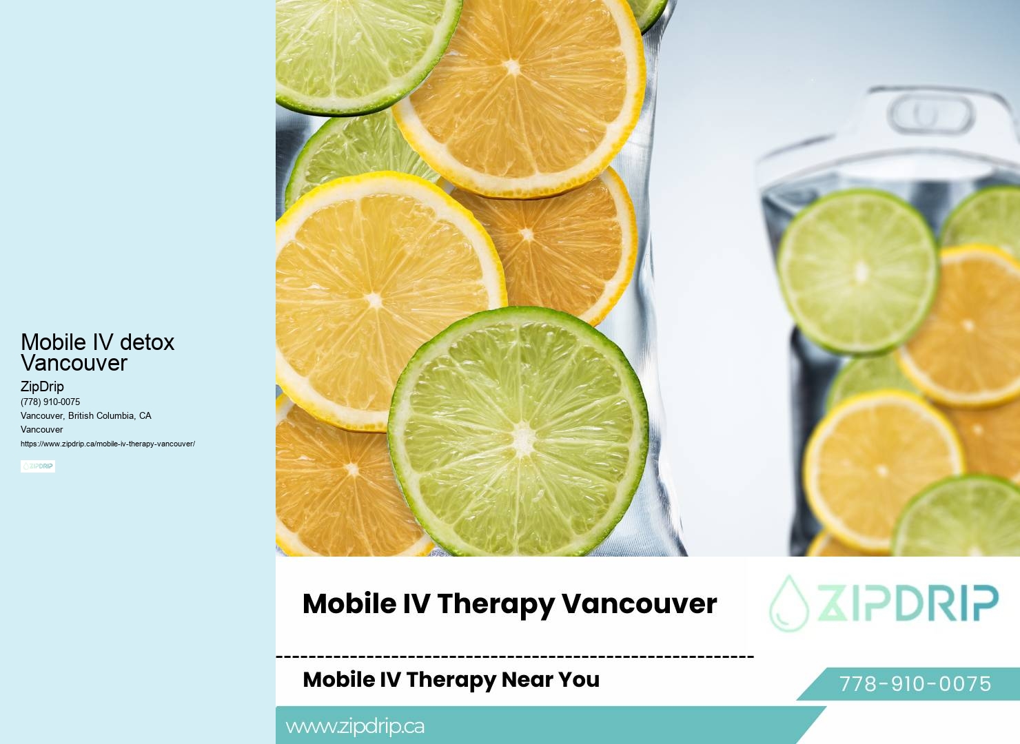 Mobile IV detox Vancouver home IV therapy services