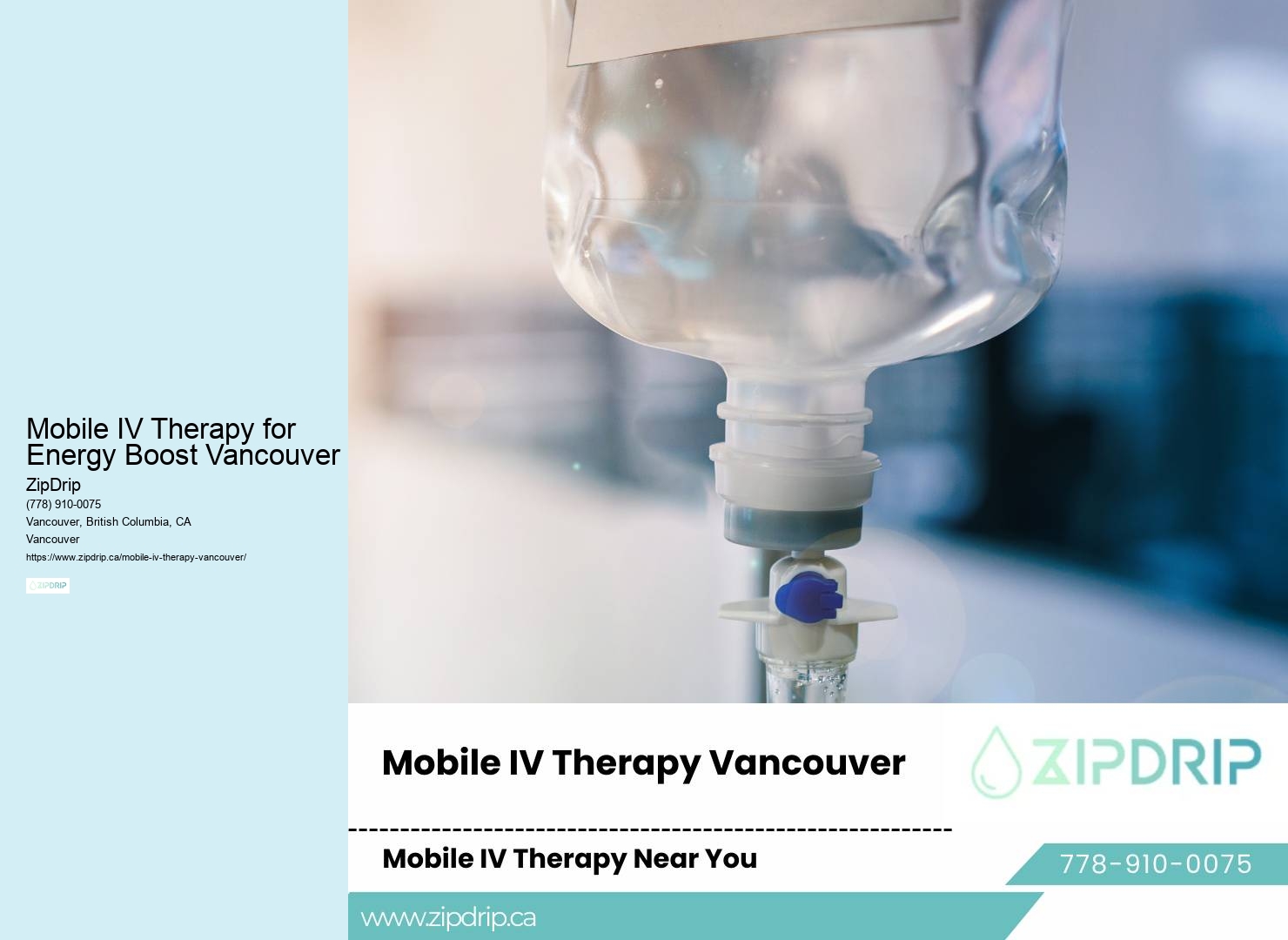 Mobile IV Therapy for Energy Boost Vancouver mobile IV therapy for immunity boost