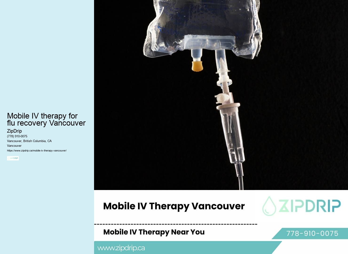 Mobile IV therapy services Mobile IV therapy for flu recovery Vancouver reviews