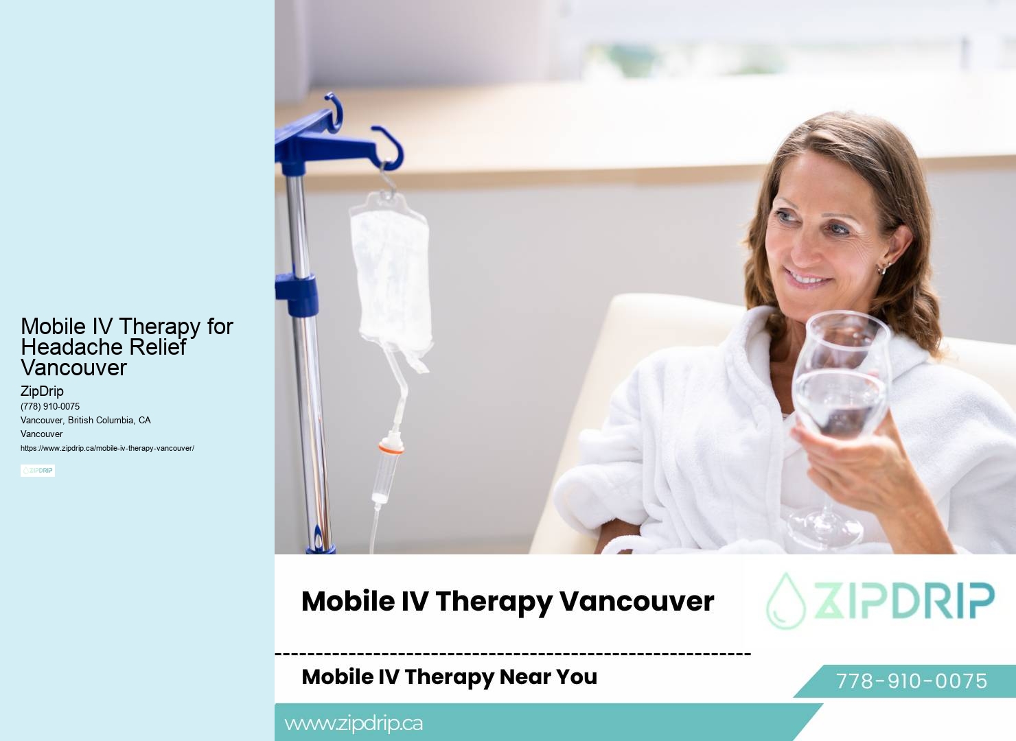 Home IV infusion therapy Mobile IV Therapy for Headache Relief Vancouver