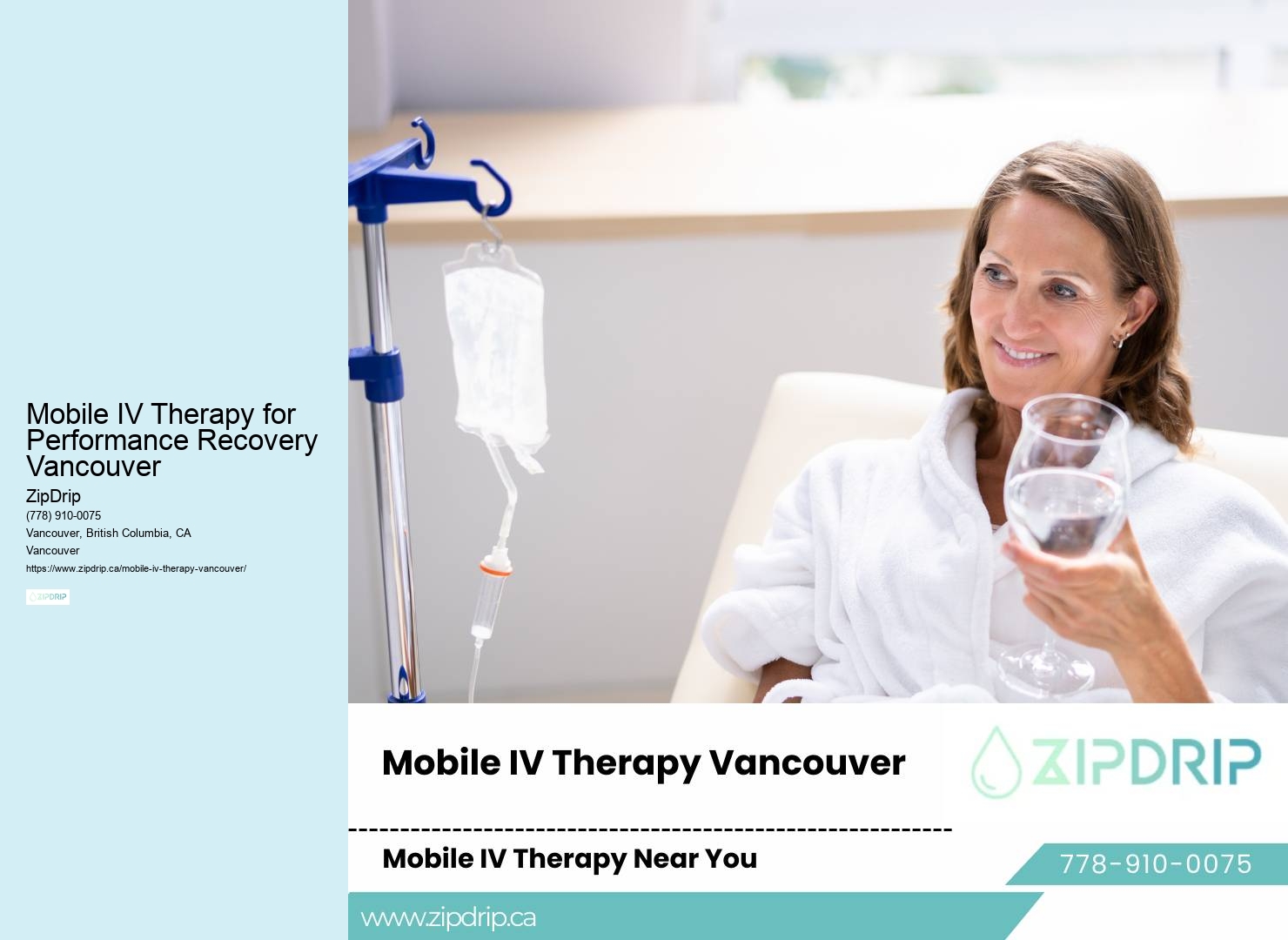Mobile IV therapy for wellness and health Mobile IV Therapy for Performance Recovery Vancouver