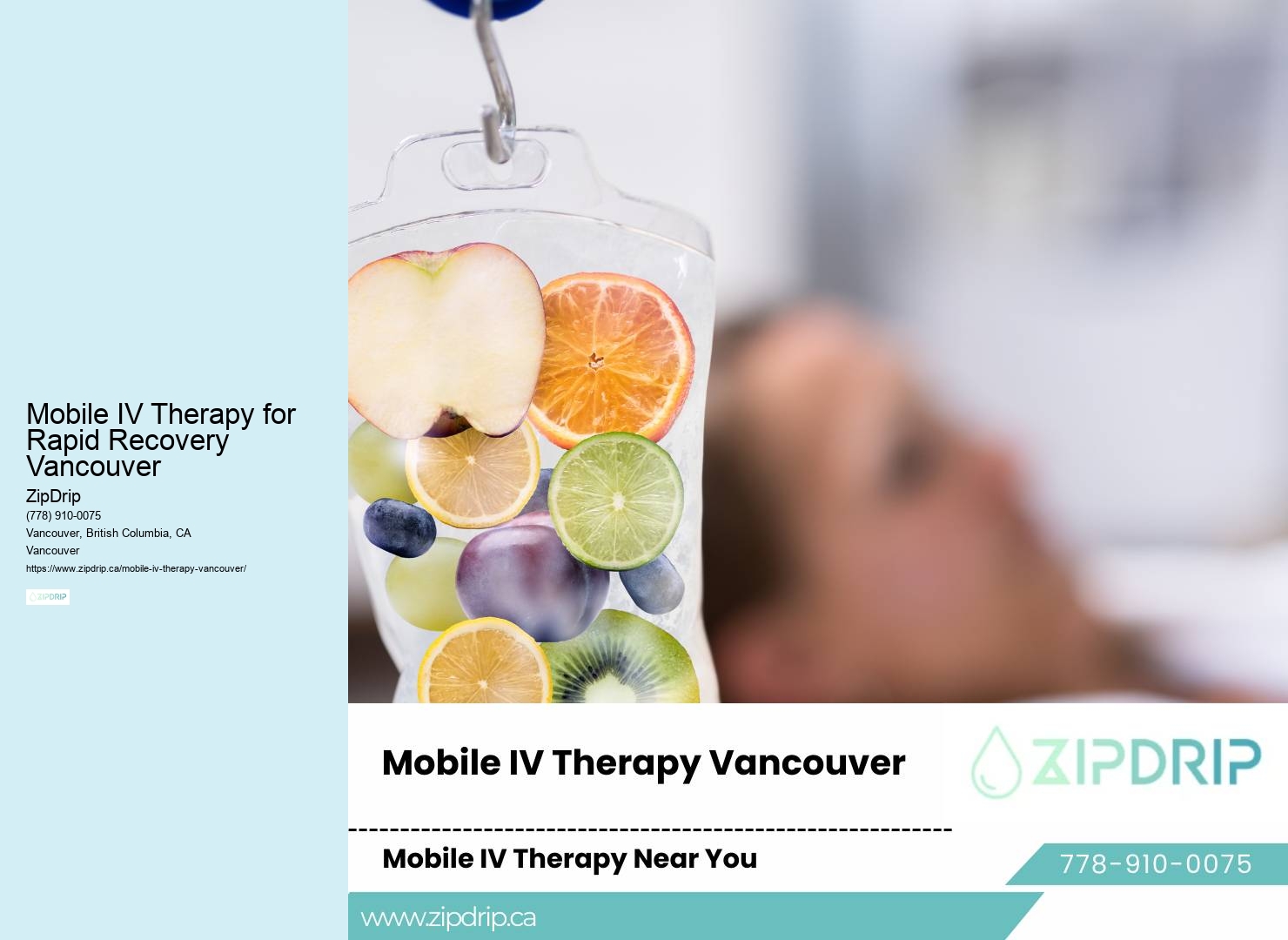 Mobile IV Therapy for Rapid Recovery Vancouver home IV infusion services