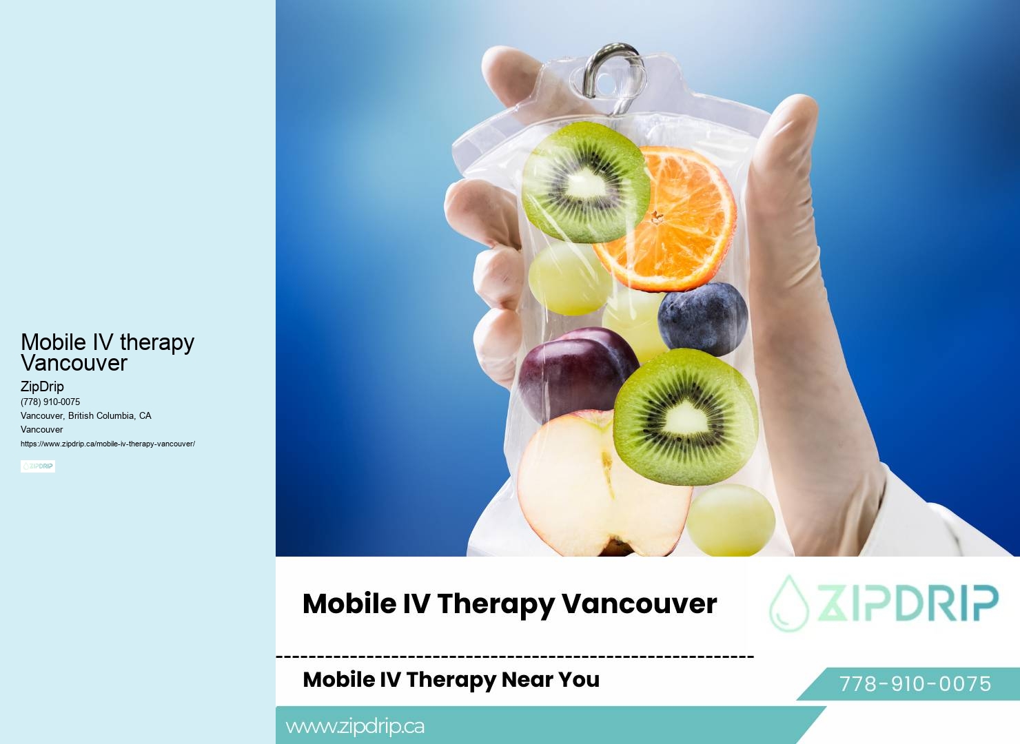 Mobile IV therapy Vancouver mobile IV health benefits