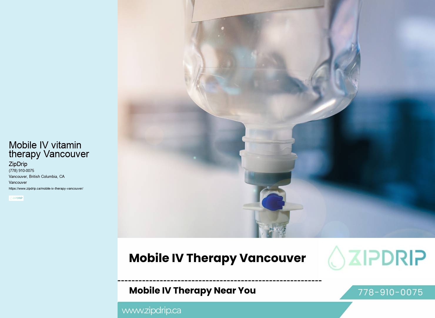 Mobile IV therapy home services Mobile IV vitamin therapy Vancouver