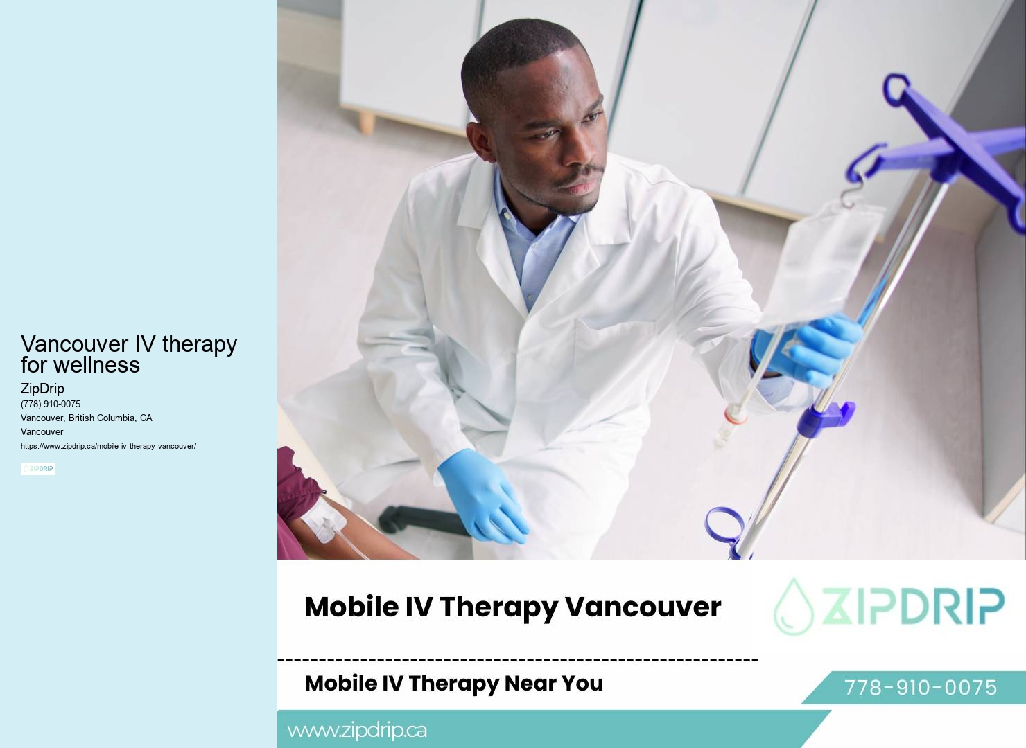 Mobile IV therapy service providers Vancouver IV therapy for wellness