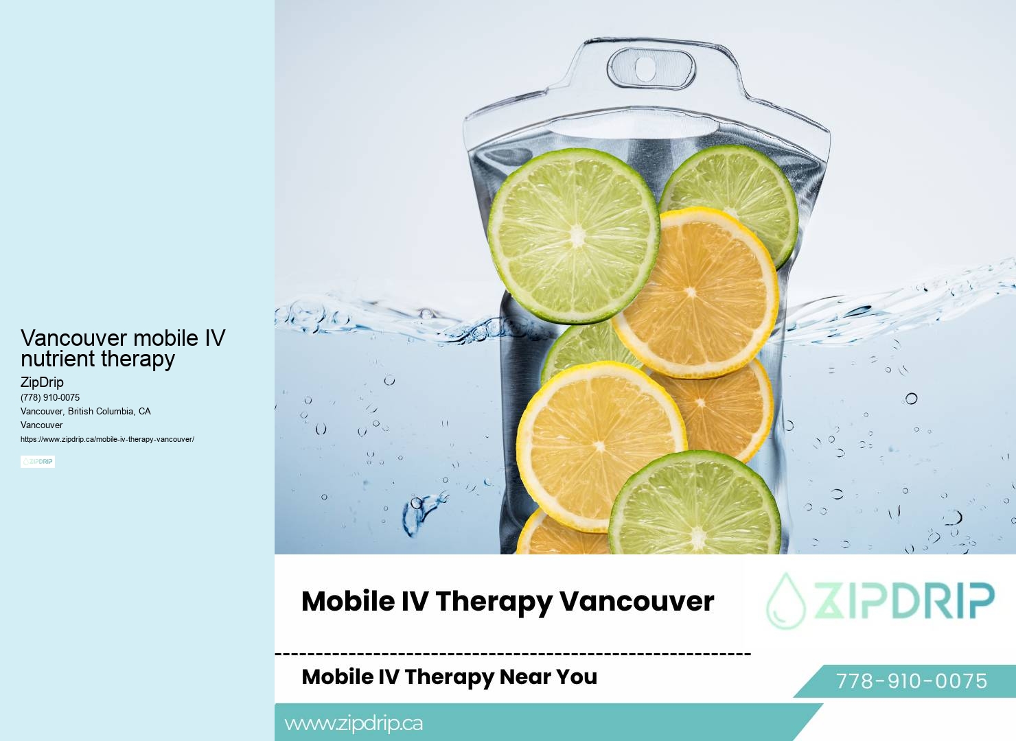 Vancouver mobile IV nutrient therapy mobile IV therapy for anti-aging