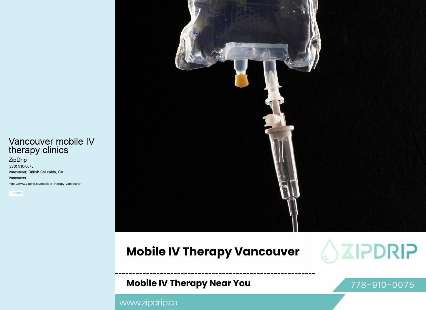 Vancouver mobile IV therapy clinics emergency IV therapy services