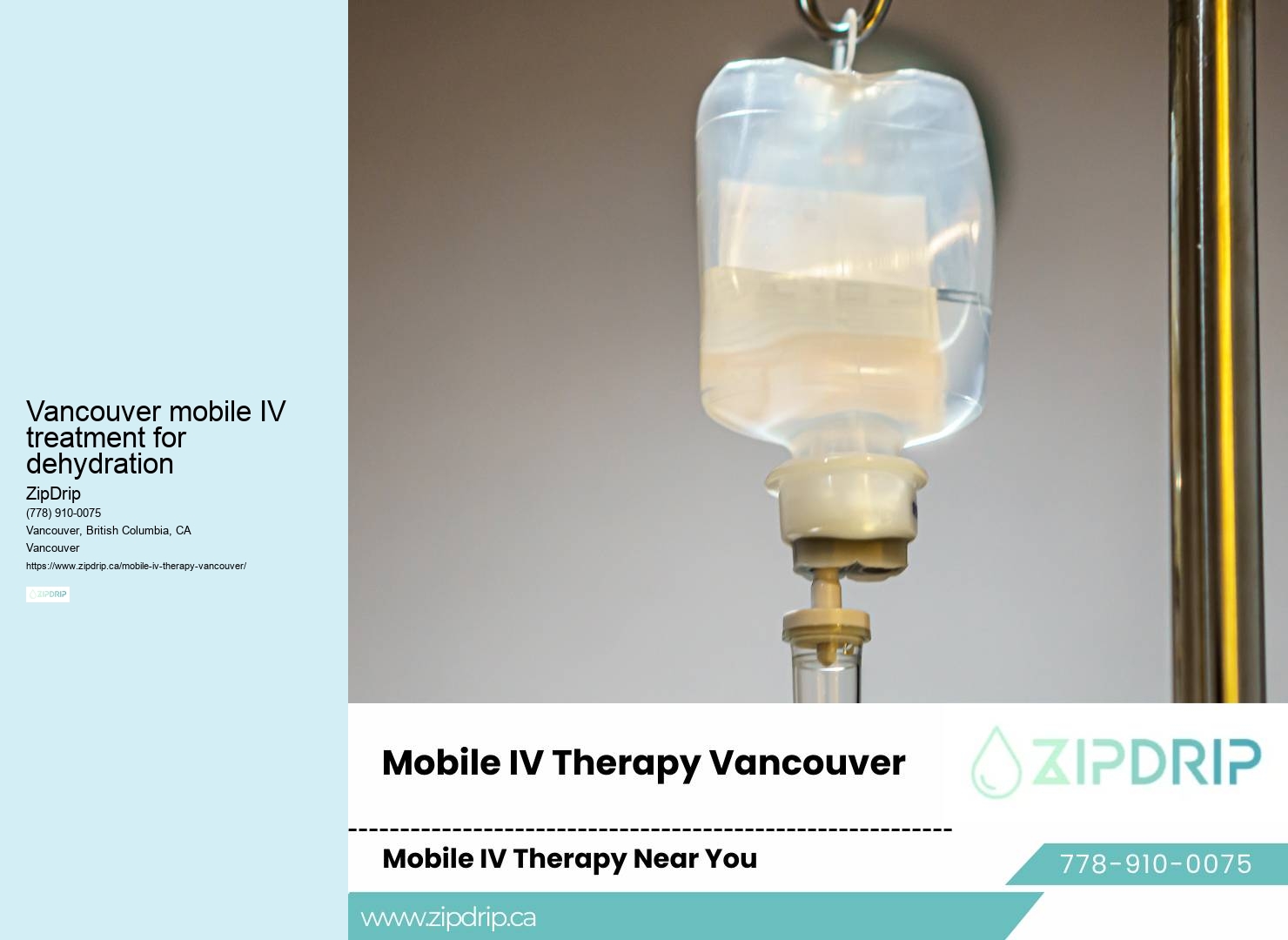 Mobile IV therapy for busy schedules Vancouver mobile IV treatment for dehydration
